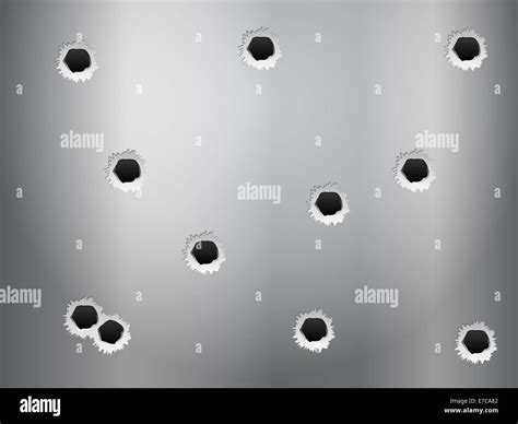 Target Bullet Holes On Metal Hi Res Stock Photography And Images Alamy