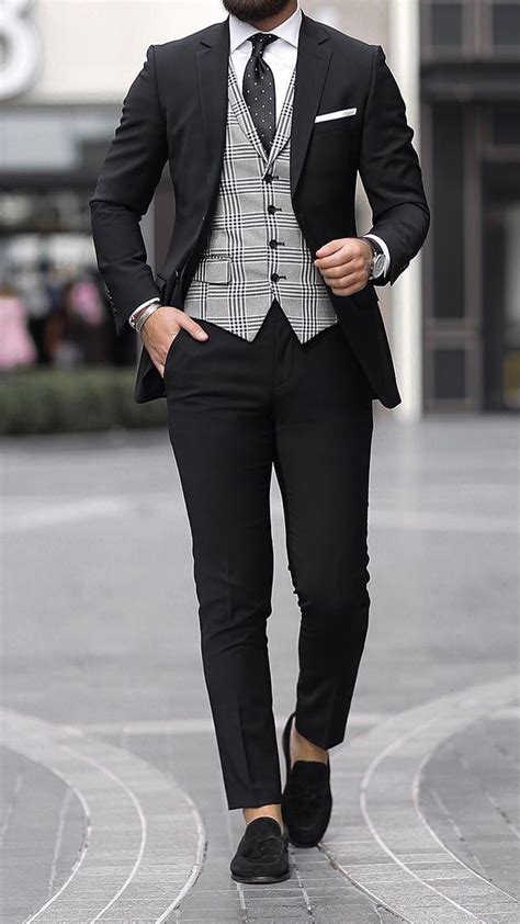 Dressing Like A True Gentleman Black Suit Men Mens Casual Outfits