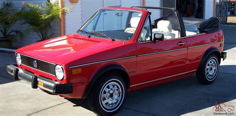 Vw Rabbit Convertible Fully Restored Red With Black Top White Interior