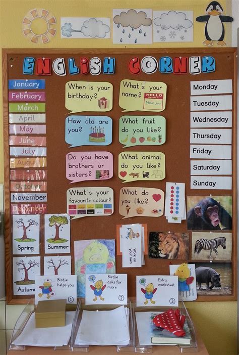 Pretty English Corner Should Be In Every Classroom Of Course Also