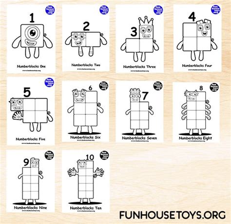 Fun House Toys Numberblocks Fun Printables For Kids Alphabet