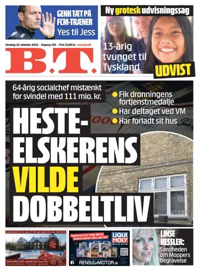 Danish Newspaper Front Pages Paperboy Online Newspapers