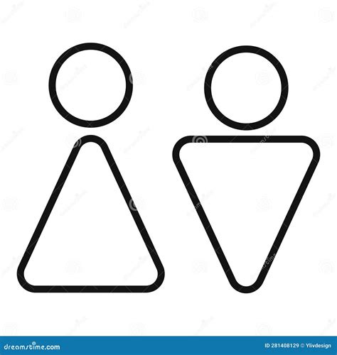 Male Female Toilet Icon Outline Vector Wc Restroom Stock Vector Illustration Of Toilet
