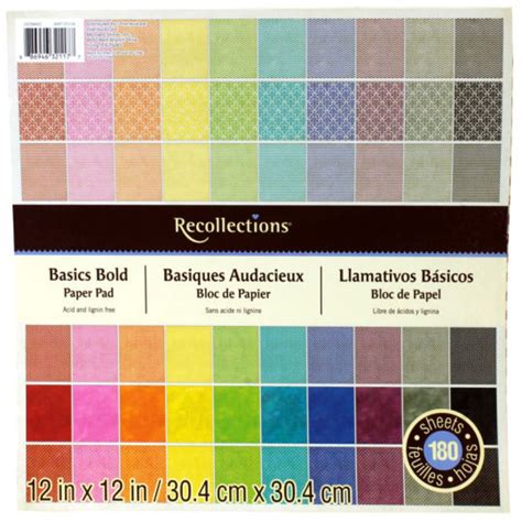 Recollections Basics Bold Paper Pad 12 X 12 Paper Pads Paper