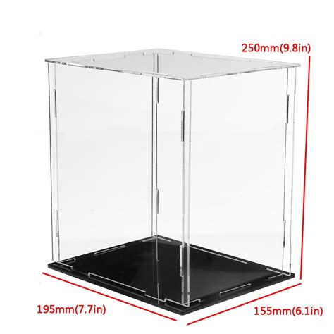 Clear Acrylic Plastic Display Case Perspex Box Dustproof Transparent 4