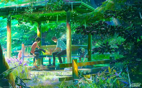 The Garden Of Words Rain Makoto Shinkai Wallpapers Hd