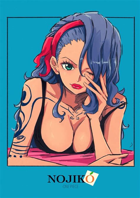 Sherumaru Korcht06 Nojiko One Piece 1girl Blue Background Blue