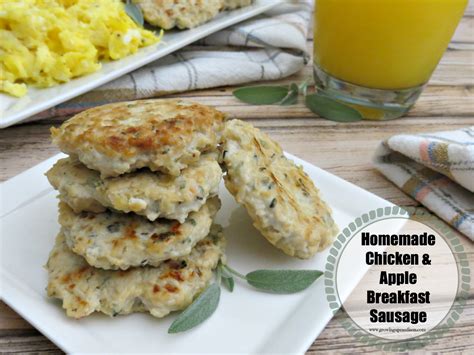 It's easy to make your own patty sausage with just a few healthy ingredients like ground chicken, apples, onion and savory spices like sage and fennel. Homemade Chicken & Apple Breakfast Sausage - AnnMarie John