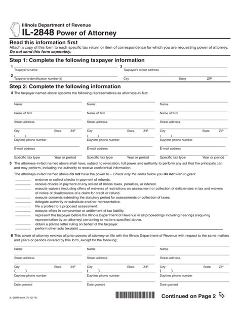 Illinois Power Of Attorney Form Free Templates In Pdf Word Excel To