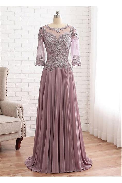 A Line Lace Chiffon Mother Of The Bride Dresses 602095 Mother Of