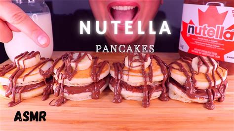 Asmr Nutella Pancakes Mukbang 먹방 Eating Sounds Youtube