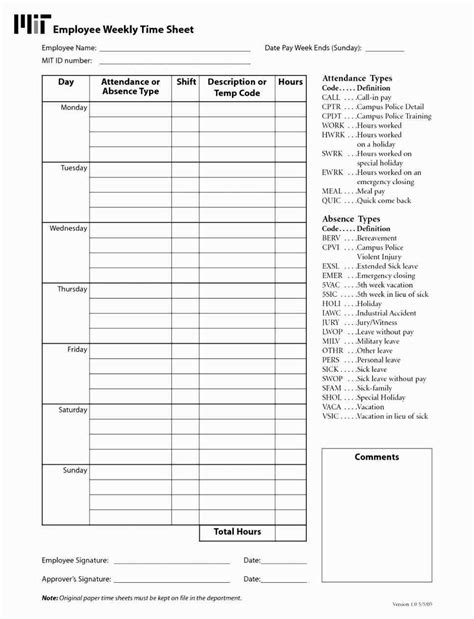 Weekly Timesheet Template Excel Free Download Sample Templates