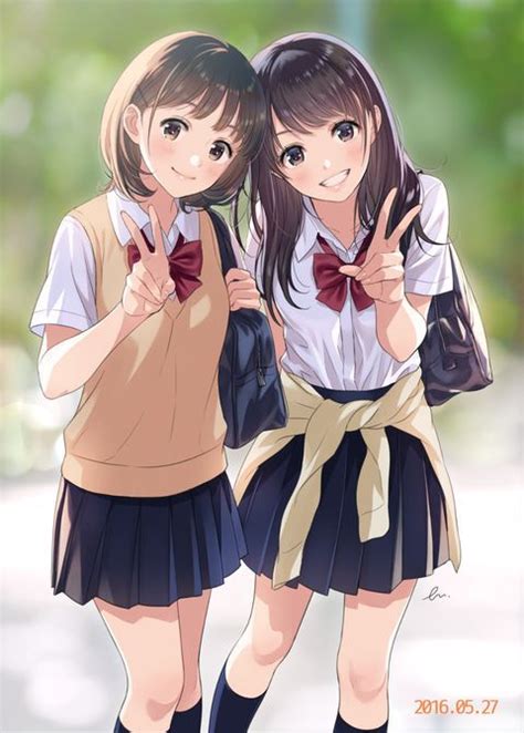 Hand with button eyes and overalls anime. #Best Friends / Animo / #Cute Girl Manga / #Love.Manga | Anime best friends, Chica anime ...