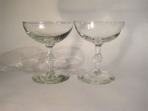Pair Of Vintage Champagne Glasses Coupes