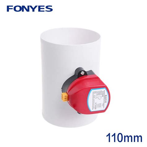 110mm Plastic Motorized Damper Valve Hvac Electric Air Valve Duct