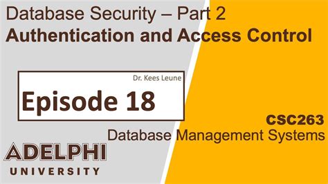 Authentication Authorization And Access Control In Database Management