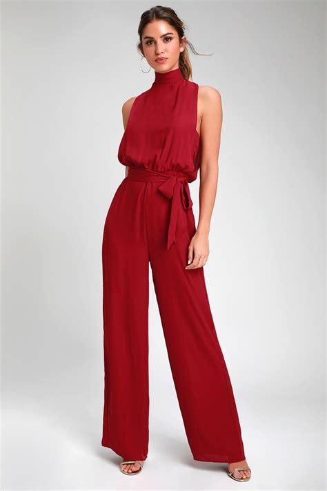 Strut Your Stuff Wine Red Backless Jumpsuit In 2020 Jumpsuit Elegant