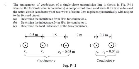 Solved The Arrangement Of Conductors Of A Single Phase