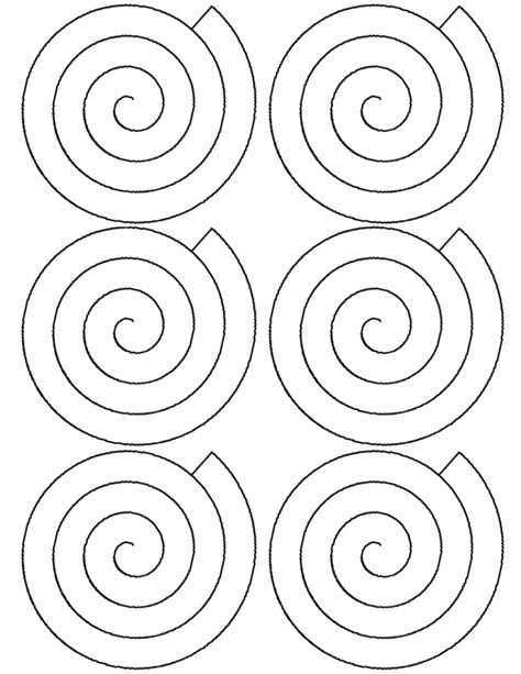 Printable Spiral Paper Rose Template
