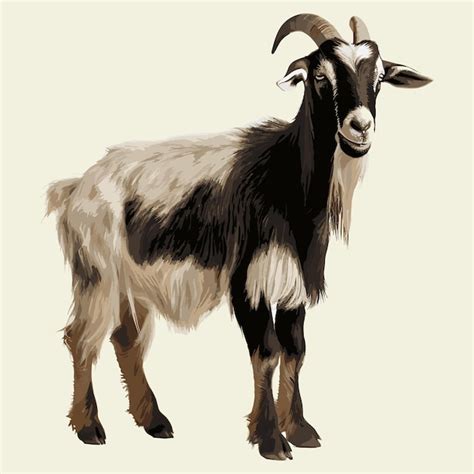 Premium Vector Goat Vector Cartoon Illustration