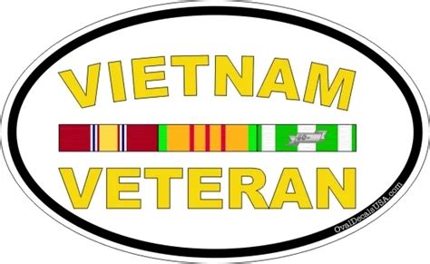 Vietnam Veteran Oval With Ribbon 55 Window Sticker Decal 799 Picclick