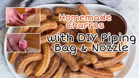 Homemade Churros With Diy Piping Bag And Nozzle Youtube