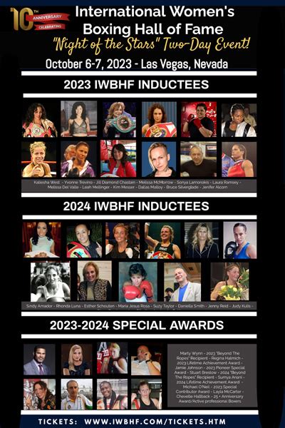 The International Womens Boxing Hall Of Fame Announces Our 2023 2024