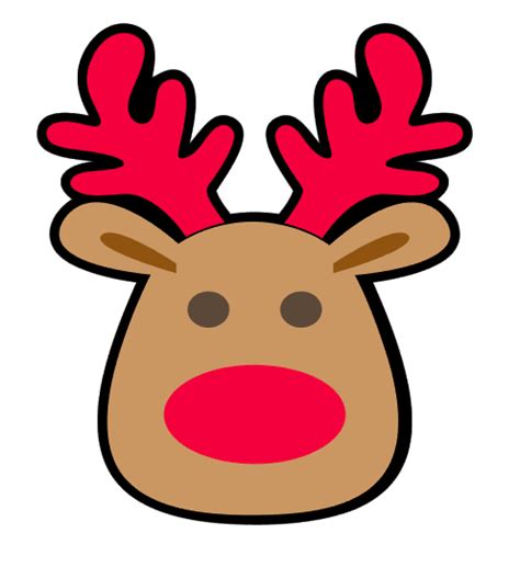 Rudolph Reindeer Face Acrylic Blanks For Key Chains And Badge Reels