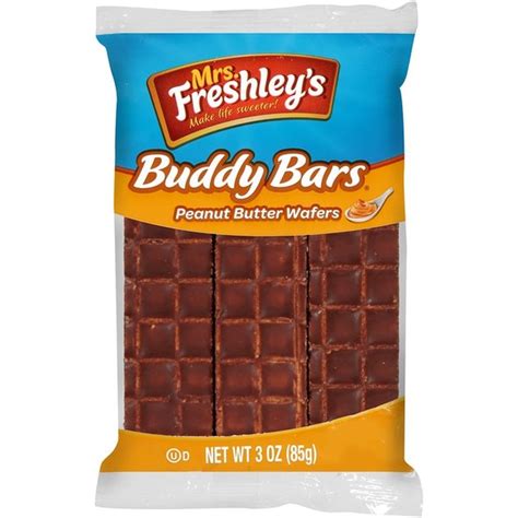 Mrs Freshleys Budy Bars Peanut Butter Mrs Freshleys Buddy Bars