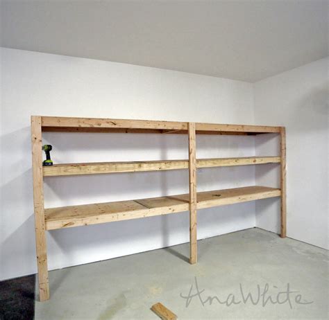 Diy industrial pipe shelves are an easy weekend project that require no special skills. Ana White | Easy and Fast DIY Garage or Basement Shelving ...
