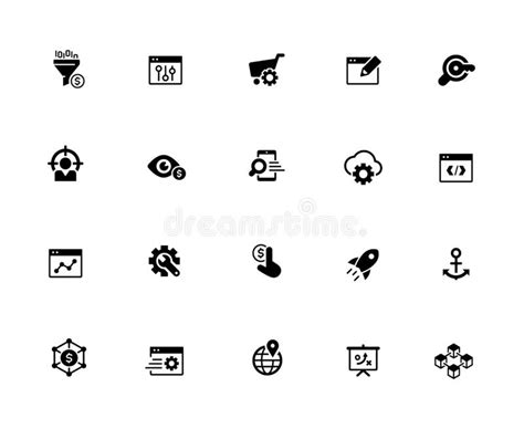 Seo And Digital Marketing Icons 1 Of 2 32 Pixels Icons White Series