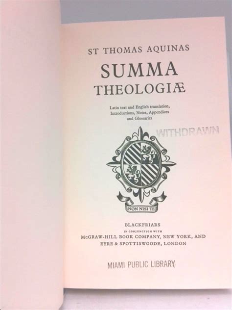 St Thomas Aquinas Summa Theologiae Volume 21 1a 2ae 40 48 Etsy
