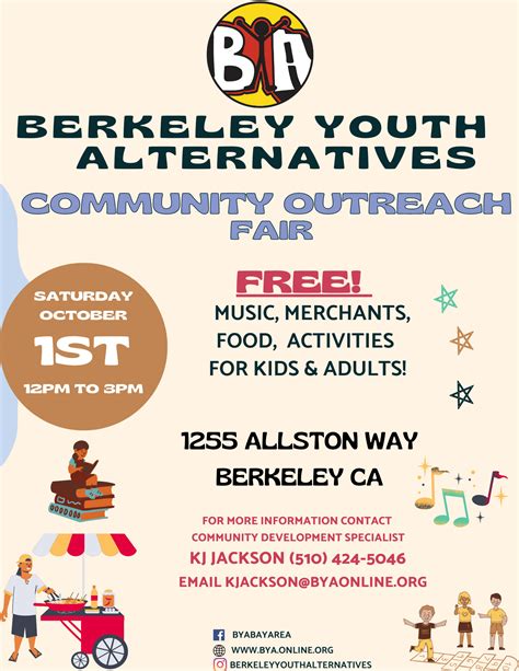 Community Outreach Fair Berkeley Youth Alternatives Bya