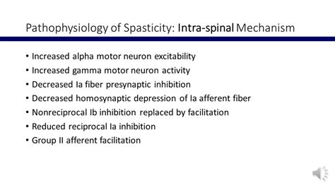 Pathophysiology Of Spasticity Intra Spinal Mechanism I World Stroke