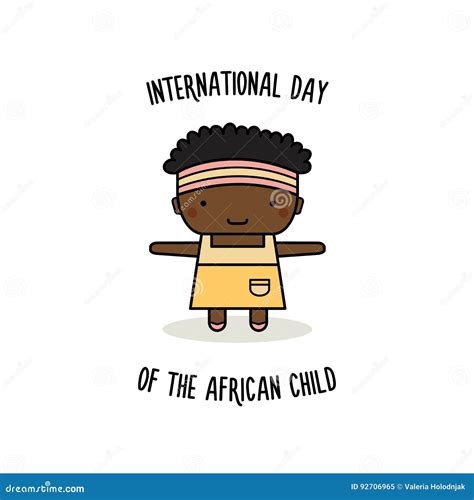 International Day Of The African Child Vector Illustration Stock