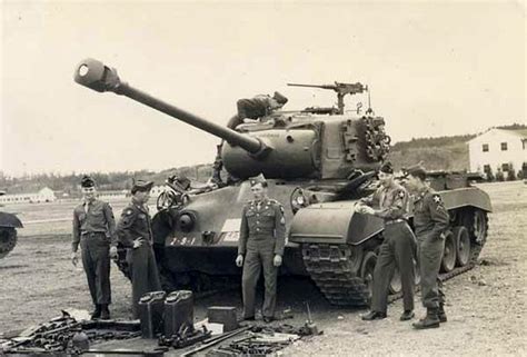 M26 Pershing Crew Of M26 Pershing Awaiting For Inspection Flickr