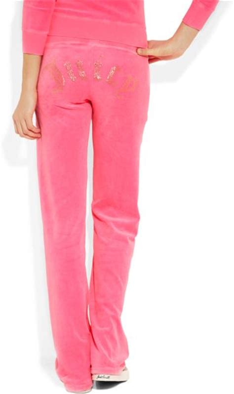 Juicy Couture Velour Track Pants In Pink Lyst