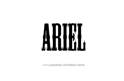 ariel name tattoo designs