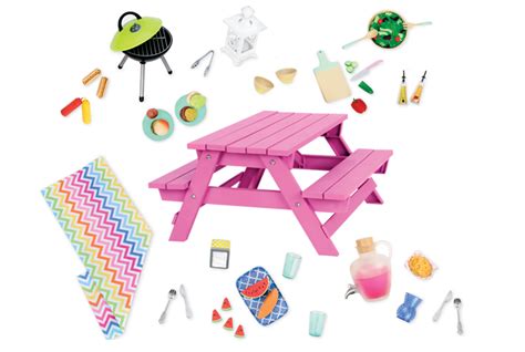 picnic table set our generation dolls american girl doll furniture american girl furniture
