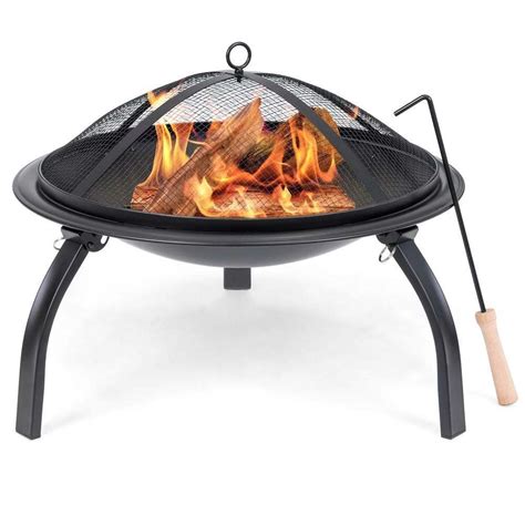 Camping fire pits can allow you to have a fire without exposing hot coals to the ground. Steel Fire Pit Portable Wood Charcoal Camping Carrying ...