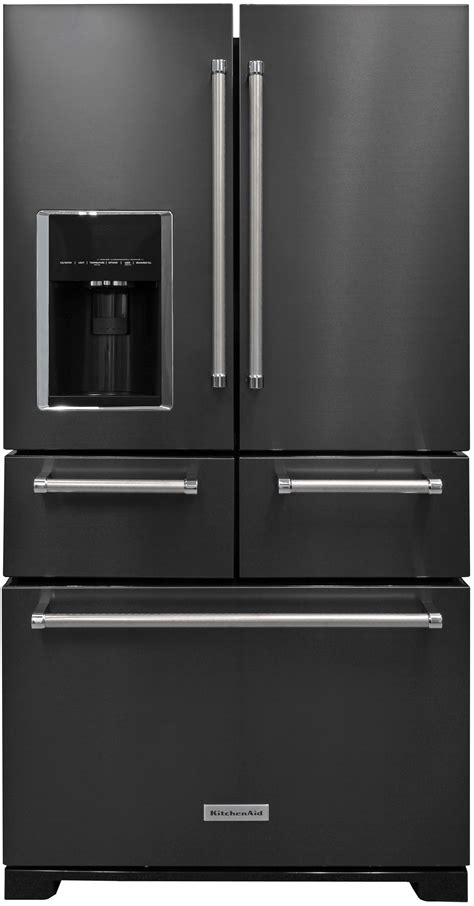 Our refrigerators feature sleek exteriors and intuitive storage designs that keep your favorite ingredients fresh. KitchenAid KRMF706EBS Refrigerator Review - Reviewed.com ...