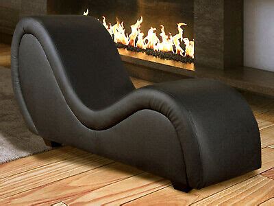 Sex Sofa Black Leather Tantra Chair Design Furniture Erotic Couch