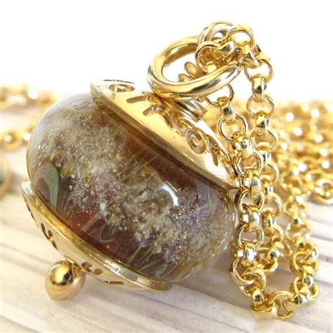 Solid 14k Gold Pet Memorial Glass Cremation Ashes Bead Etsy Glass