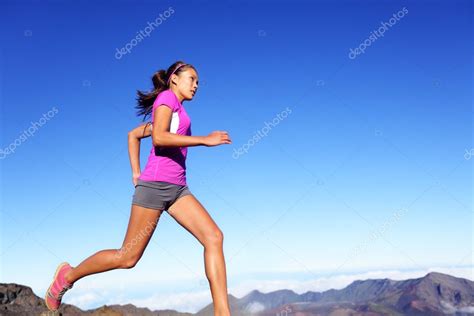 Running Sports Fitness Runner Woman Jogging — Stock Photo © Maridav