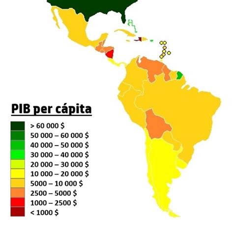 Países De América Latina Por Pib Per Cápita 2020 — Saber Es Práctico