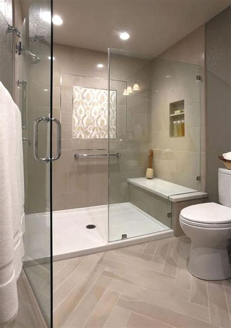 Small Bathroom Remodel With Shower Using A Glass Door Will Keep The