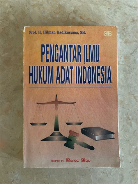 Buku Pengantar Ilmu Hukum Adat Indonesia Prof H Hilman Hadikusuma