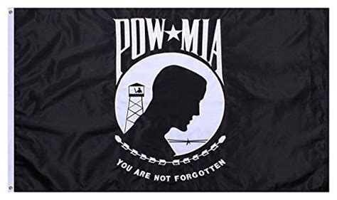 Pow Mia Polyester 2 X 3 Rothco Military Flag Black Flag Banner