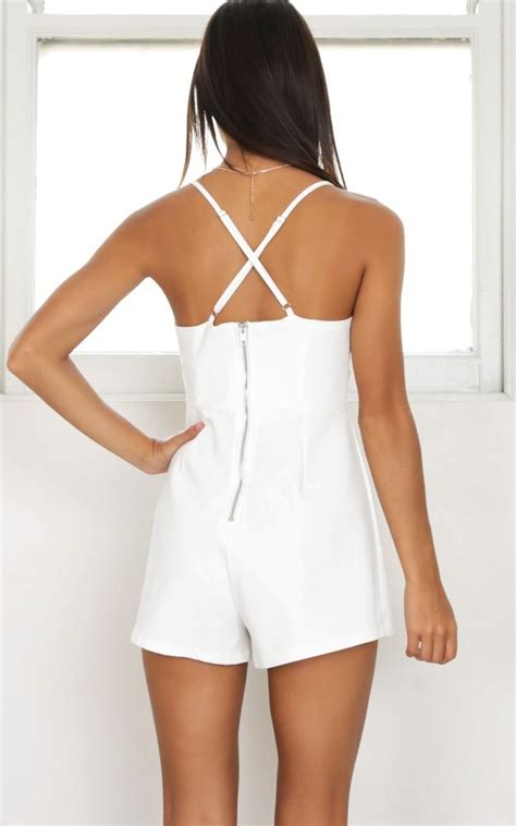 Shop Rompers White Playsuit Formal Playsuit