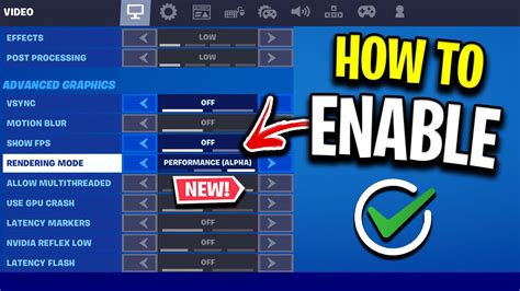 How To Enable Performance Mode In Fortnite Resetting Fix Youtube
